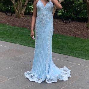 light blue prom dress